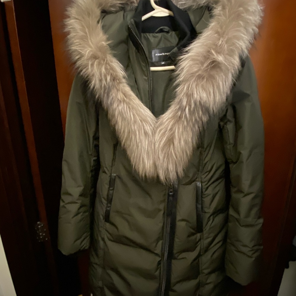 Mackage Army Green Kay-X down coat- like new